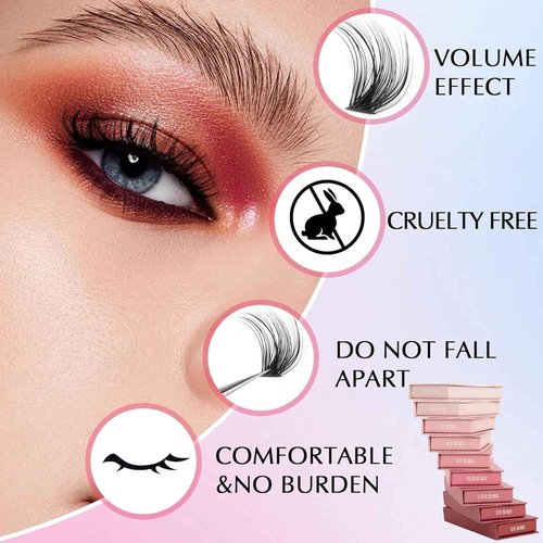CC Curl Mixed Lash Trays by SoCal Beauty - Faux Mink Eyelash Extensions 20 Rows per Tray, Color-Coded, Aluminum Backing & Window View - Salon Quality Lashes