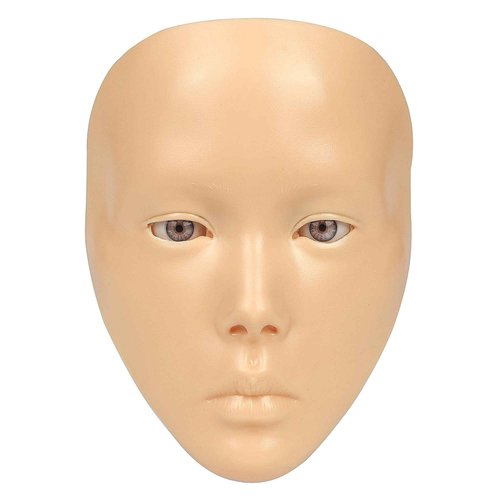 Bueuo Makeup Practice Face, 5D Reusable Silicone Make up Practice Board Mannequin Face with Makeup Brushes Sponge Set and Eyeshadow Board Kit for Emerging Artist, Girl's Gift, Yellow