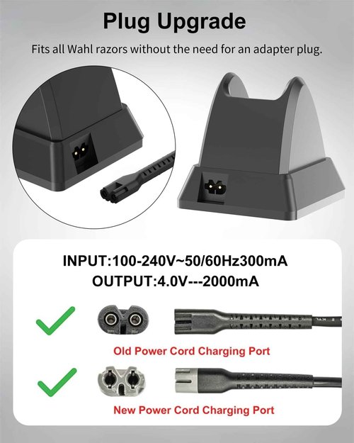 WUKUR Charging Stand for Wahl Cordless Clipper 3801, Charging Stand for Wahl Sterling and 5-Star 8148 8481 8591 81919 8504 8509 Cordless Clippers Charging Base