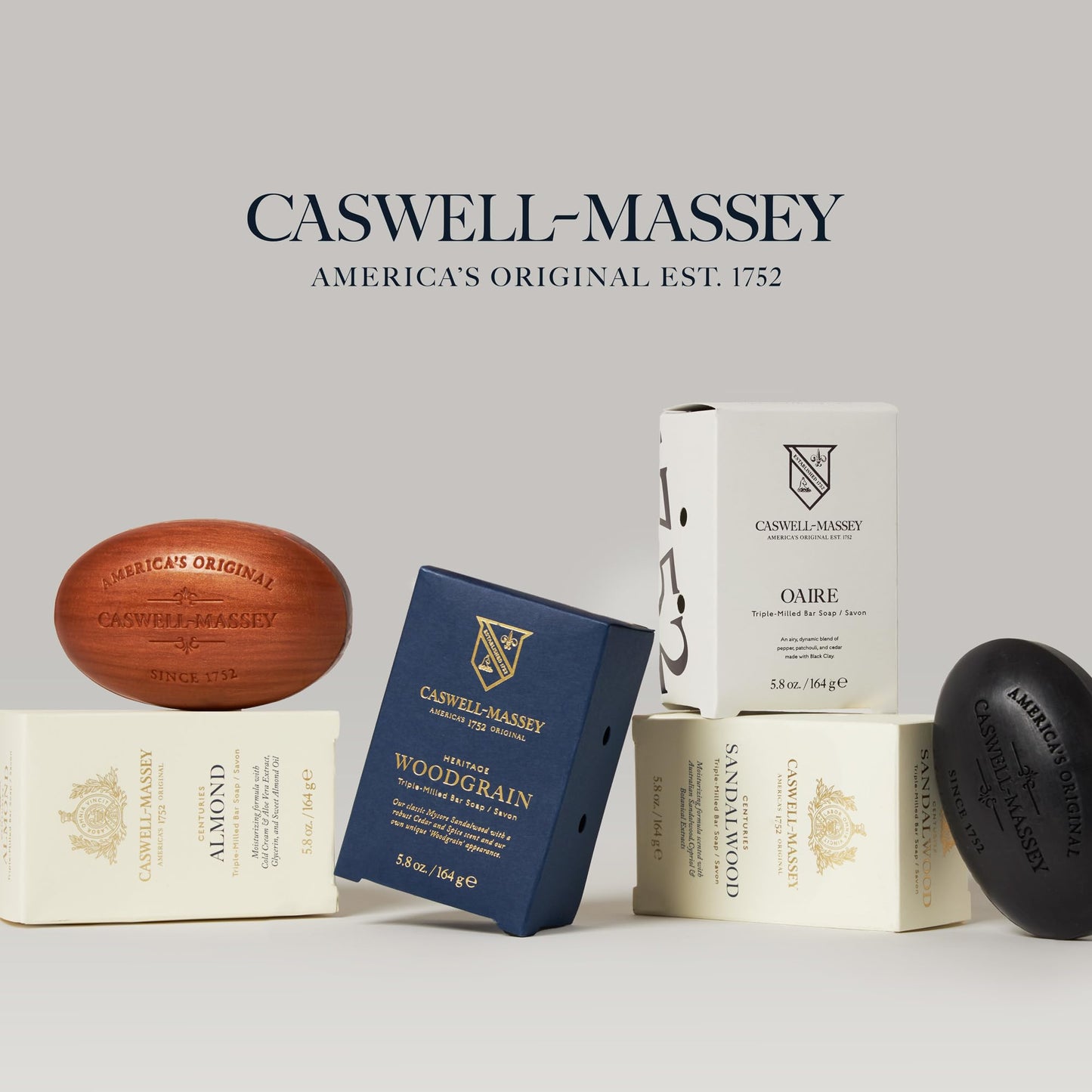 Caswell-Massey Castile Bar Soap, Mens Body Wash, Hand Soap, and Face Wash, Moisturizing Natural Body Soap for Bath or Shower, RÒS, 1 (5.8 oz) Bar