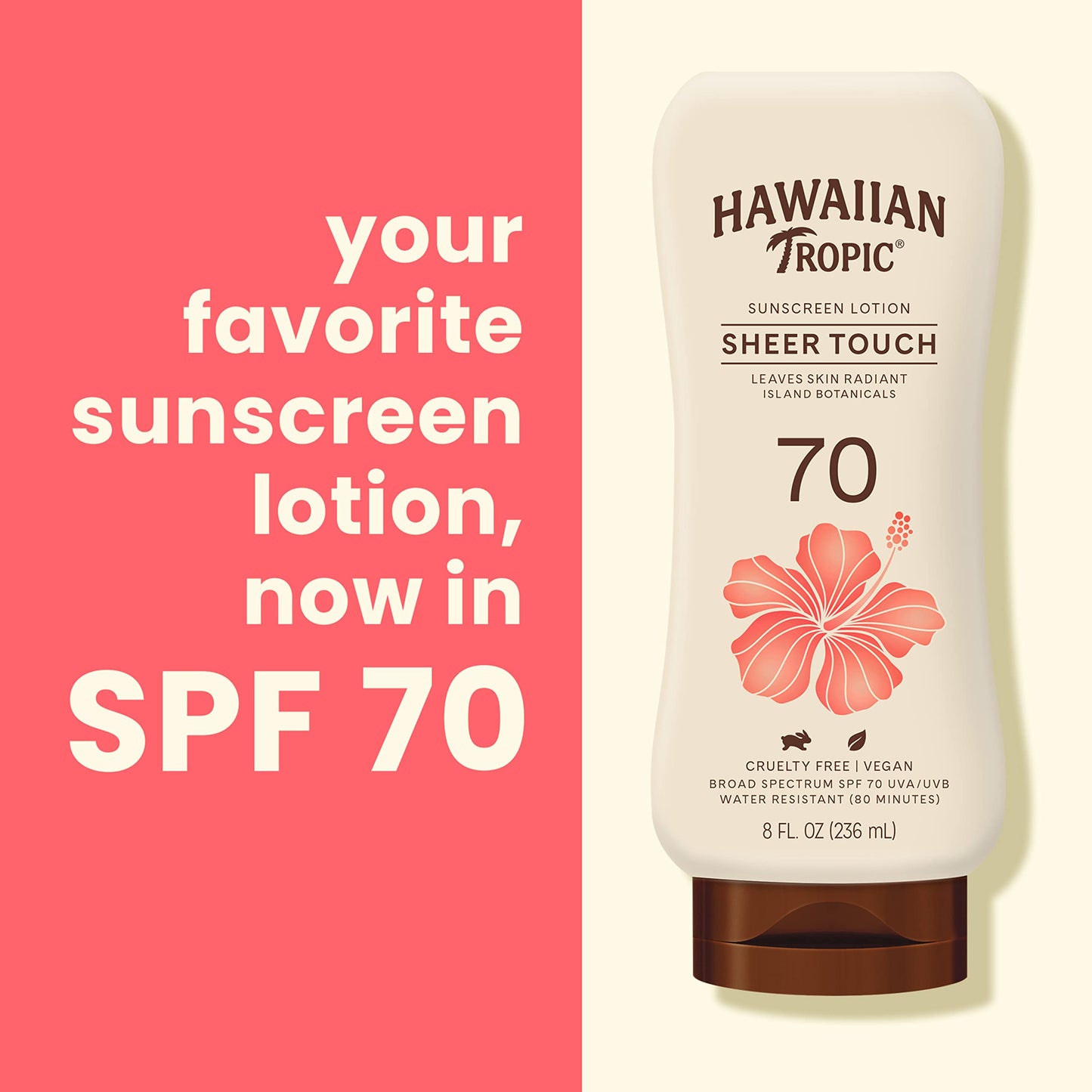 Hawaiian Tropic Sheer Touch Ultra Radiance SPF 70 Sunscreen Lotion with After Sun Body Butter | SPF 70 Sunscreen Lotion and After Sun Moisturizer Bundle