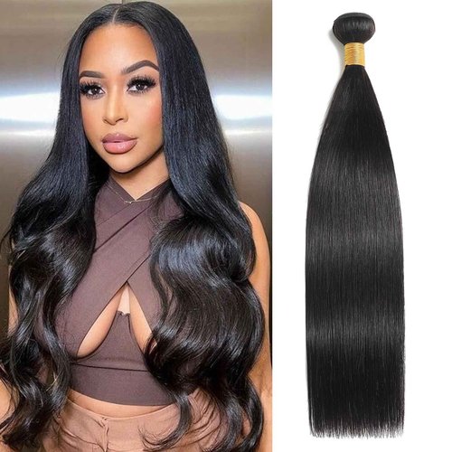 12A Straight Bundles Human Hair 20 Inch Brazilian Virgin Hair Single Human Hair Bundles Soft Glossy Sew In Hair Extensions For Black Woman