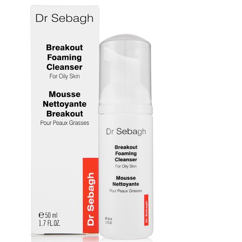 Dr Sebagh Breakout Foaming Cleanser (1.7 fl oz) - Face Wash for Acne Prone/Oily Skin - Purifies, Clears & Hydrates - Foam Face Wash for Oily Skin - Deep Pore Cleanser - Travel Size Facewash