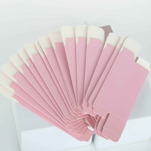 COSIDEA 50pcs 25 * 25 * 95mm lip gloss Craft Matte pink paper box Small packing boxes 350gms for DIY cosmetics