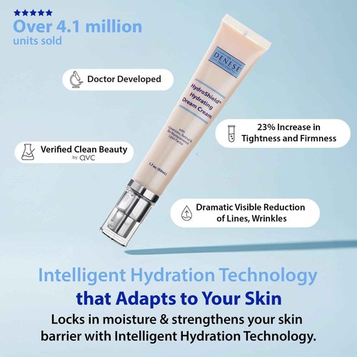 Dr. Denese HydroShield Dream Cream 1.7 oz – Advanced Moisturizer with Ceramides, Retinol and Peptides for Smooth Radiant Skin, Improved Elasticity and Deep Hydration – Doctor Developed, Cruelty Free