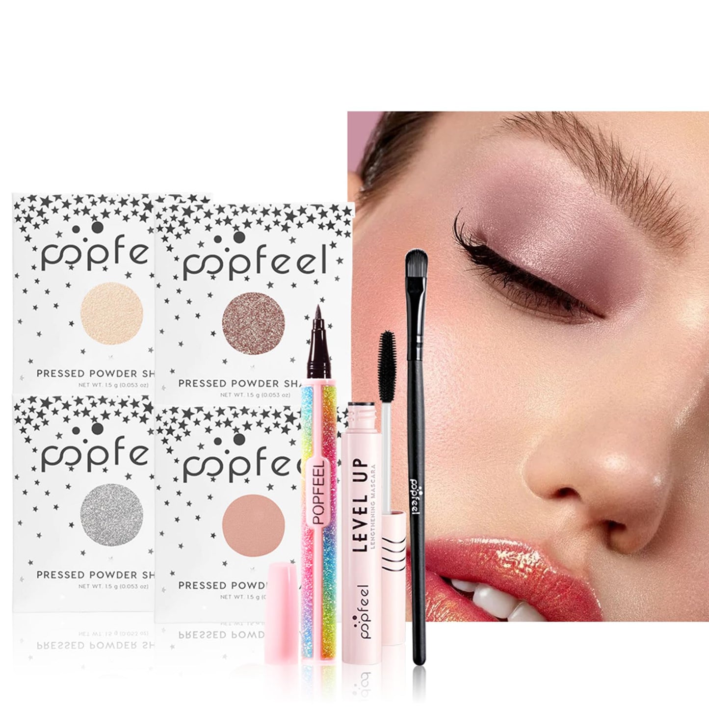 Joyeee All in One Makeup Kit, Full Starter Essential Makeup Kit for Women Beginners Includes Foundation Concealer Lipgloss Mascara Eyeliner Pencil Powder Shadow Set