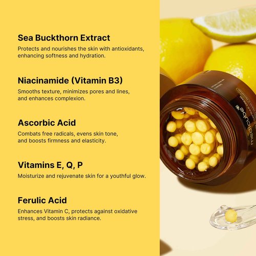 medicube Glass Skin Duo for uneven skin: Deep Vita C Toner Pads and Deep Vitamin C Golden Capsule Face Moisturizer