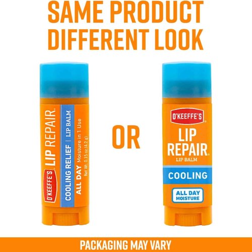 O'Keeffe's Lip Repair, All-Day Moisture, Cooling Relief Lip Balm - 3 Pack