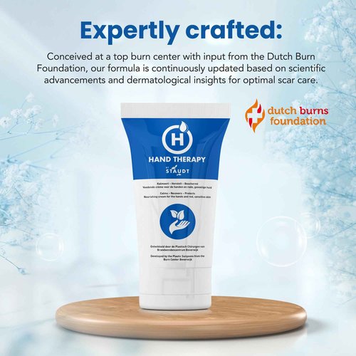 STAUDT Premium Hand Therapy Cream for Cracked, Dry or Irritated Hands with Shea Butter & Hyaluronic Acid - non greasy, fast absorbing hand lotion - Protection for hands in toughest working conditions