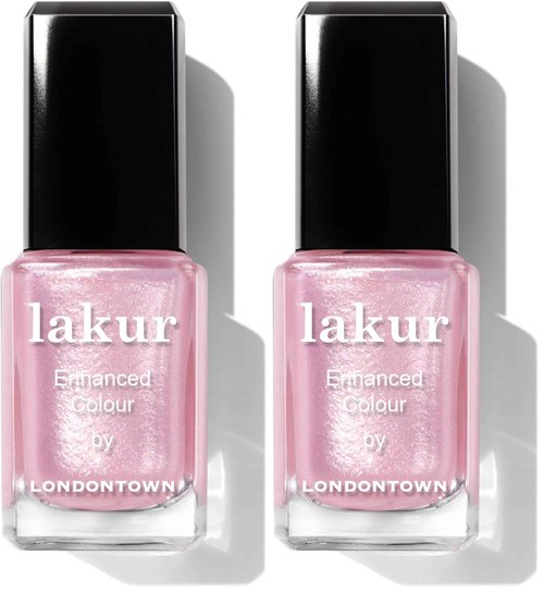 LONDONTOWN Lakur Enhanced Color Candy Dreams Nail Polish, Pink Strawberry, 0.4 fl oz (Pack of 2)