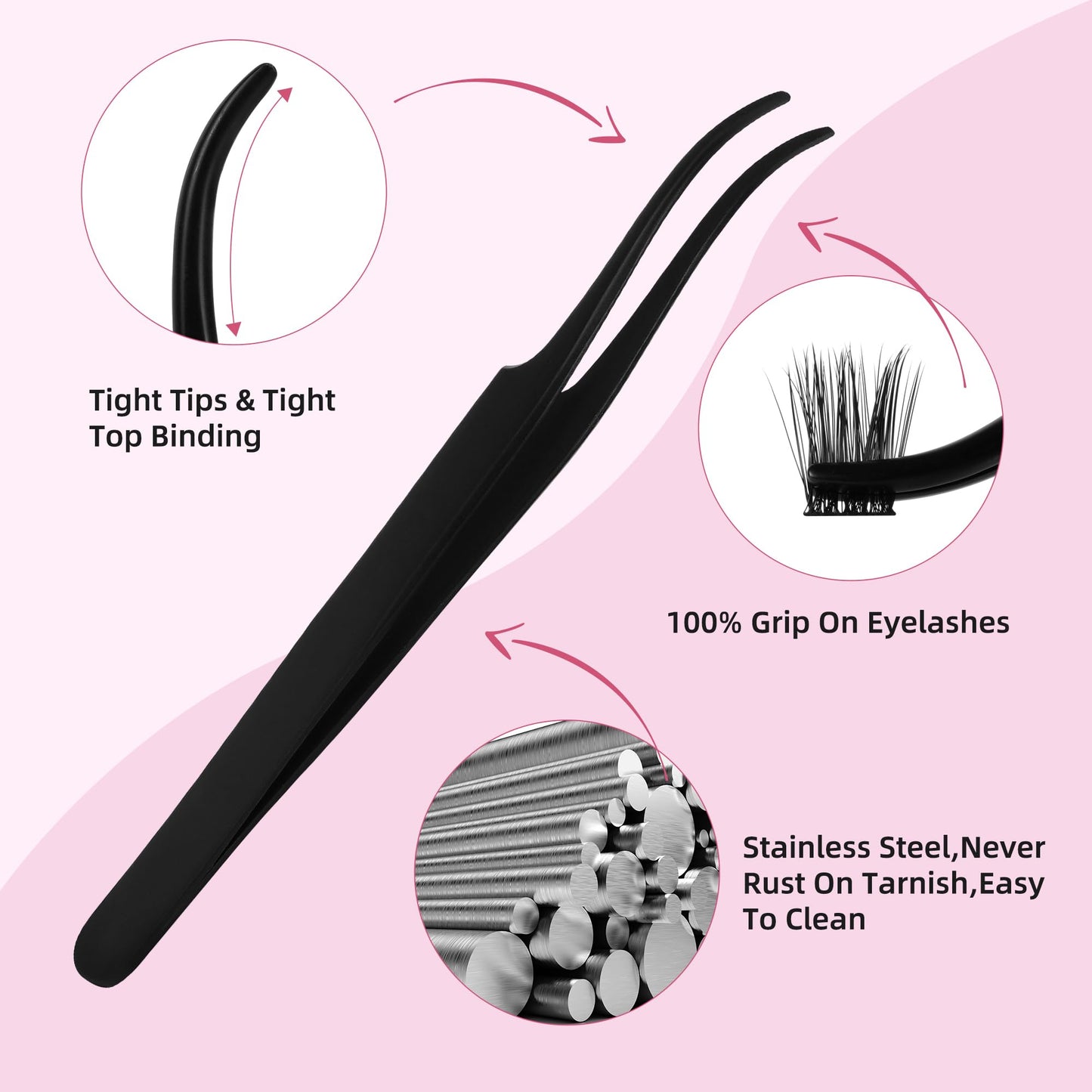 Uilulu Lash Clusters Kit 10-18mm Natural Lashes Clusters D Curl False Eyelash Clusters, DIY Lash Extension Kit with Lash Bond & Seal, Lash Glue Remover, Lash Tweezers(U06 Lash Kit)