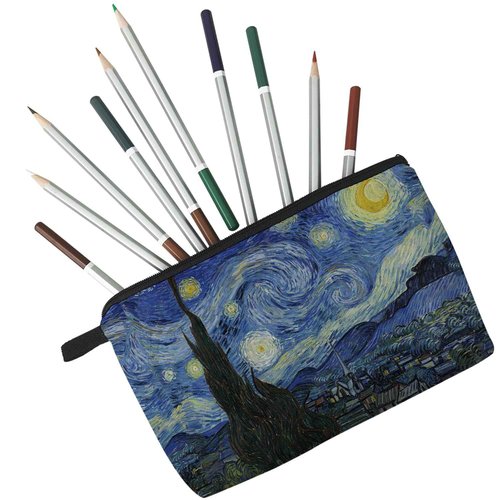 Livel lhood Women Travel Bag The Starry Night Pattern Printed Cosmetic Bag Makeup Bag Small Pouch Gift for Women hz2440