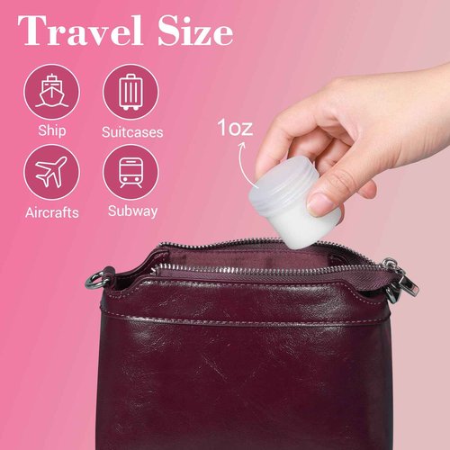 ASEVAT 6 Pack Airtight Plastic Jars, Leak-Proof Travel Size Jar | Refillable Cosmetic Containers for Creams, Lotions, TSA-Approved Clear Jars with Secure Lids (clear)
