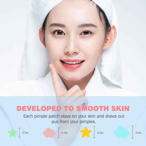 HLOES Pimple Patches for Face 360PCS, Hydrocolloid Acne Patches for Covering Zits and Blemishes, Cute Star Pimple Patches, Facial Skin Care Products.