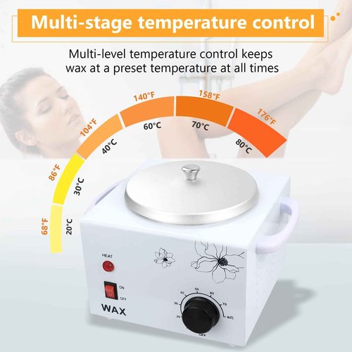 Professional Electric 1.5lb Wax Pot for Hair Removal,Single wax wammer with adjustable temperature Settings of 0-80°C,Wax Heater Machine for Body,Equipment for Precision Waxing