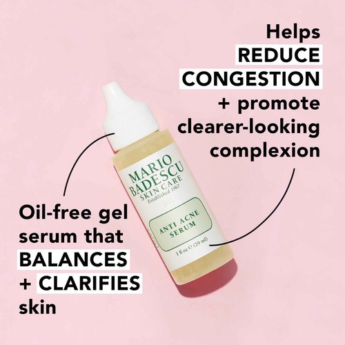 Mario Badescu Anti Acne Serum for Combination & Oily Skin | Clarifying Gel-Serum that Tackles Clogged Pores | Formulated with Salicylic Acid and Glycerin | 1 FL OZ