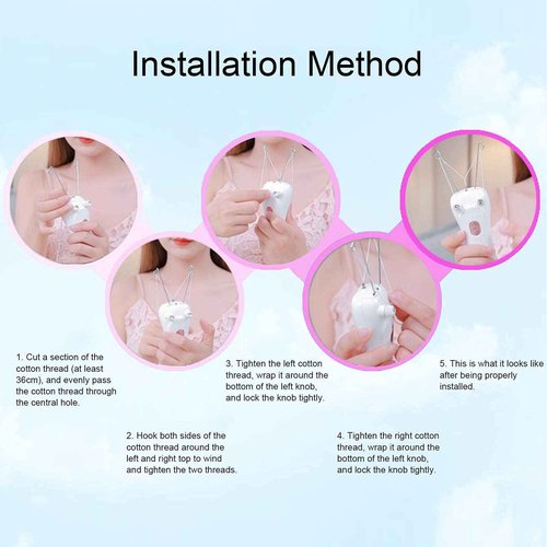 Ladies Facial Hair Remover Electric Women's Beauty Epilator, Cordless Electric Facial Threading Hair Removal for Women, Rechargeable Face Hair Remover Cotton Thread Epilator Body Hair Removal Device
