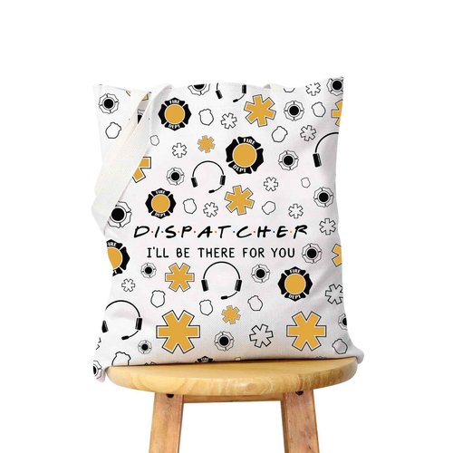 WCGXKO Dispatcher Gift Emergency Services Dispatcher Gift I'll Be There For You Zipper Pouch Makeup Bag (DISPATCHER tote)