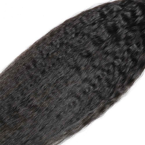 Yaki Straight Bundles Human Hair Kinky/Yaki Bundles 20 20 20 Inch Brazilian Virgin Remy Hair Extensions Kinky Straight Human Hair Bundle For Black Women 3Pcs/Set