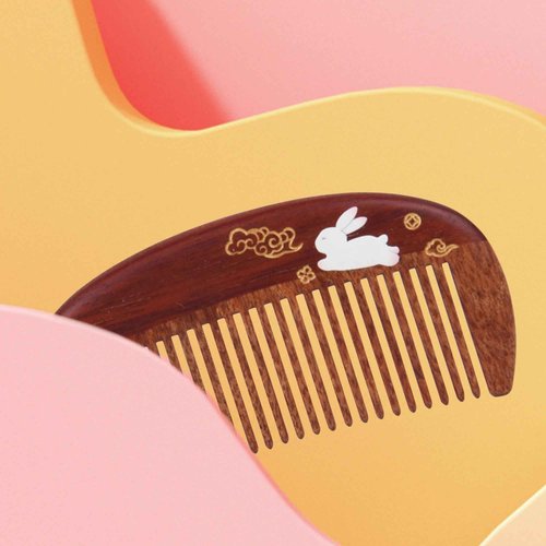 TAN MUJIANG Wooden Hair Comb for Woman Antistatic Scalp Massage 1pc