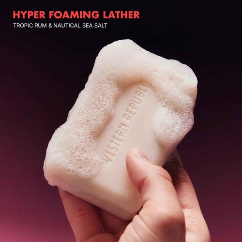 Western Republic Hyper Foaming Soap Bar | Birchwood, Eucalyptus & Alpine Sage and Tropic Rum & Nautical Sea Salt | Hydrating & Anti-Aging Ingredients | (2 Pack) | Made in USA