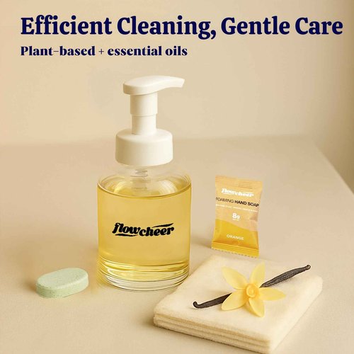 flowcheer Foaming Hand Soap Refill Tablets, 24 Pack, Makes 216 fl oz (24 x 9 fl oz Bottles),Variety Fragrance,Fresh & Clean Handwash, Eco Friendly foam Soap Tablets