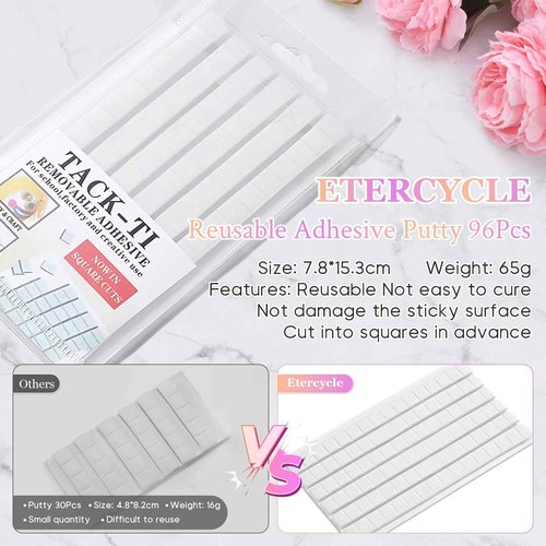 Etercycle Nail Stand, 2 Set Nail Holder For Painting Nails, Magnetic Press On Nail Kit Nail Tech Must Haves Practice Acrylic Nail Art Tools for Home DIY Salon Nails Display with 96 Pcs Sticky Putty