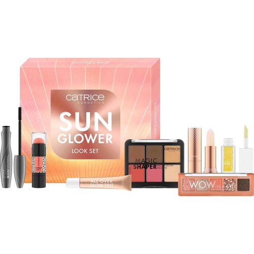 Catrice | SUNGLOWER Look Set | 7-Piece Makeup Kit for Glowing, Bronzed Looks | All-In-One Sun-Kissed Look | Warm Peach & Golden Tones | Vegan & Cruelty Free