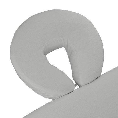 Pack of 10, Premium Microfiber Face Cradle Covers - Ultra Soft Fitted Massage Table Cradle Cover, Spa Table Headrest Protectors (Light Grey)