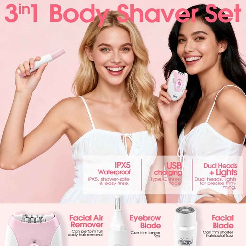 DSP Epilators Hair Removal for Women, Eyebrow Trimmer for Women, 2 Speeds Hair Removal, Facial Hair Trimmer for Legs Face Bikini Arms, Face Shavers