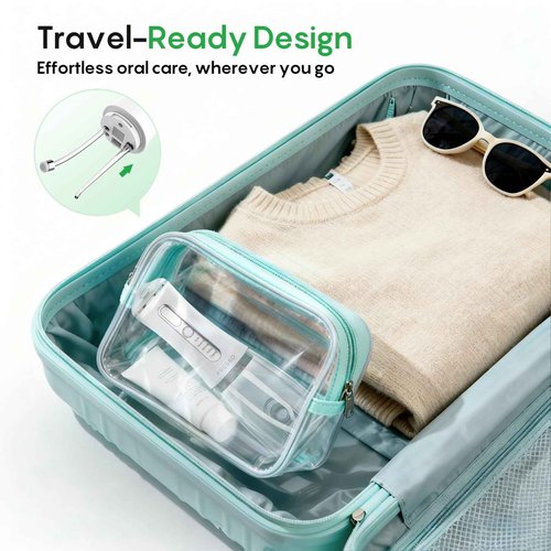 FRESKO Water Flosser with High Pulse & Constant Pressure Tech, Rechargable Oral Irrigator wih 10oz Water Tank, 2600mAh, IPX7, 4 Modes & 5 Tips for Travel