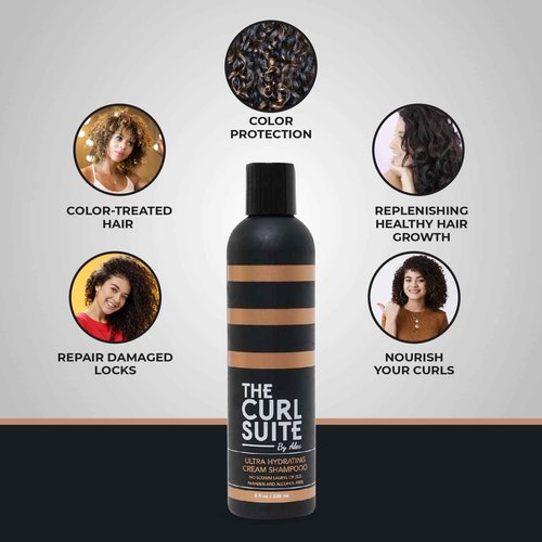 The Curl Suite Shampoo+ Conditioner Bundle -Paraben & Sulfate Free Shampoo & Conditioner for Women, Men, & Kids