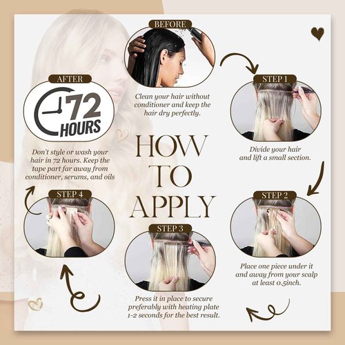 Tape in Hair Extensions Human Hair, Hair Extensions 18 Inch 20pcs Remy Straight Human Hair Tape in Extensions Skin Weft Tape Extensions Human Hair