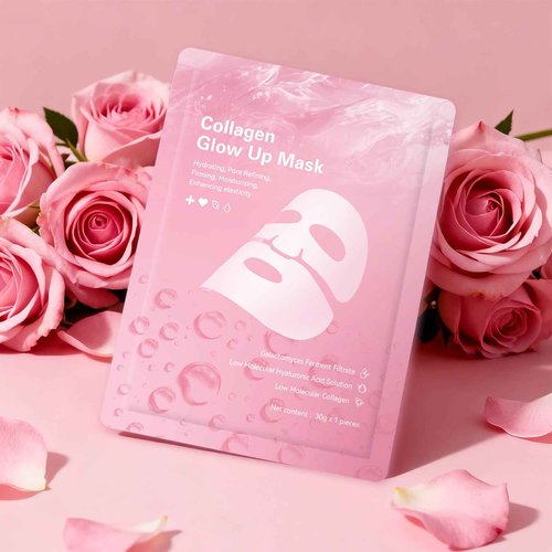 baioribe Qu𝖆𝖘𝖎Bio-Collagen Face Mask Overnight, Hydrating Korean Sheet Mask, Collagen Glow Up Firm Skin Deep Hydrating Masks for Pore Minimization - Glow like Glass Skin (2 Box (8 Pcs))