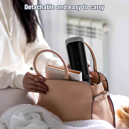 Ear Wax Removal, Electric Ear Irrigation Flushing System, Water Powered Ear Cleaner with 4 Pressure Modes, 6 Reusable Replacement Tips, Safe and Effective Ear Cleaning Tool for Adults (Black)