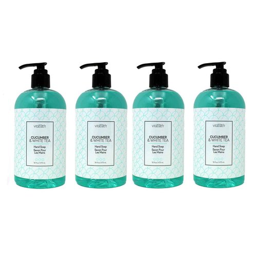 Vitabath CUCUMBER & WHITE TEA 16 fl oz Liquid Hand Soap 4pk