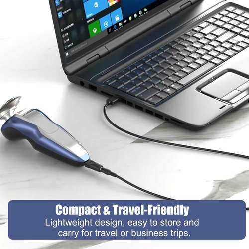 8-in-1 USB 5V Charger Adapter Kit,Compatible with Electric Hair Clippers, Beard Trimmers Charger, Shavers, Beauty Instruments. Includes 6 Adapter Tips, 1 DC5521 Cable, 1 USB Plug