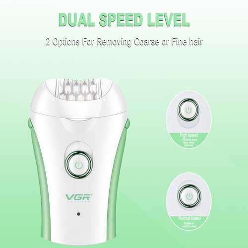 Epilators Hair Removal for Women, Glabrouse Skin Facial Hair Removal, Facial Hair Epilator with Eyebrow Trimmer for Women Face Sensitive Skin for Bikini, Face, Arm, Legs, Armpits, Green