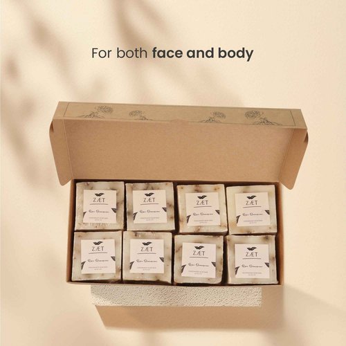 ZÆT 8-Pack Rose Damascene Bar Soap – Natural Rose Extract with Olive Oil and Coconut Oil - Handmade Soap Bar for Face and Body - Gently Cleanses and Hydrates All Skin Types- For Men and Women