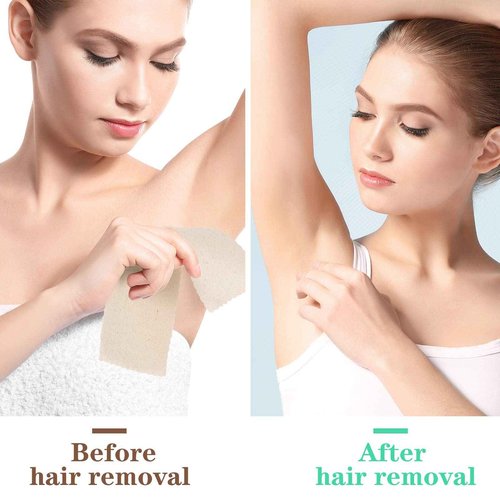 Maitys 600 Pieces Body and Facial Muslin Strips for Hair Removal Natural Muslin Epilating Strips 2.8 x 7.9 Inches Large Bulk for Women and Men