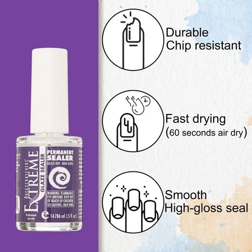 Backscratchers Extreme Glaze Sealer - High Gloss and Quick Dry Polish - Clear Permanent Top Coat