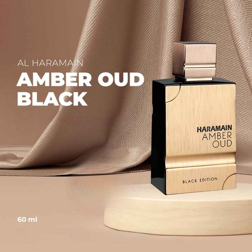 Al Haramain Amber Oud Black Edition Eau de Perfume Spray for Unisex, 2.0 Ounce