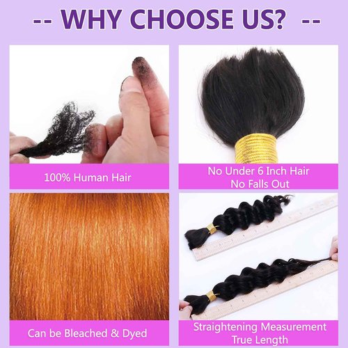 Human Braiding Hair for Boho Braids 110g 18 Inch Deep Water Wave Curly Bulk 100% Human Hair Curly Deep Wave Bundles for Braiding Knotless, Wet and Wavy Crochet Hair Extensions Bohemian Micro Braiding
