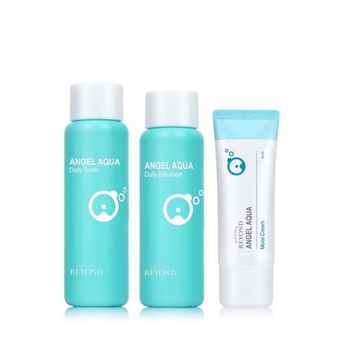 BEYOND Moisture Skincare Set (11.2fl oz , 3-Piece Set) - Vegan Formula Korean Skin Care for Dry & Rough Skin. Toner & Emulsion. Hyaluronic Acid, Cica, Pantenol
