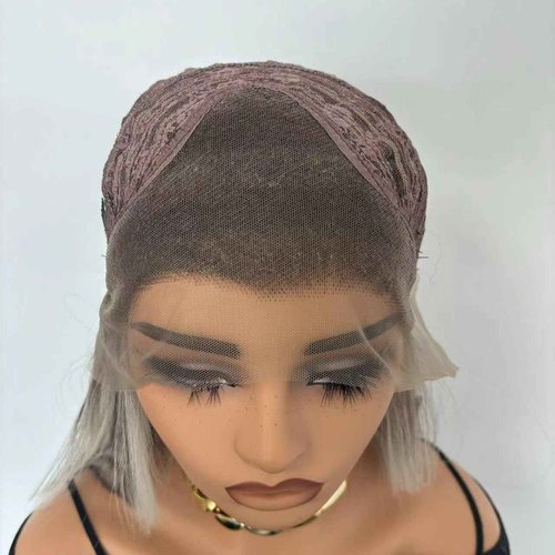 Greenmirr Highlighted Ash Blonde Lace Front Wig 13x4 Lace Long Straight Heated Synthetic Ombre Brown Blonde Lace Front Wig for Women Daily Cosplay 24in