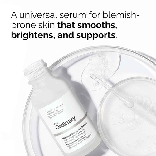 The Ordinary Pore Control Collection - Skin Care Bundle Set for Congested Skin - Salicylic Acid 2% Masque, Niacinamide 10% + Zinc 1%, Squalane Cleanser, Natural Moisturizing Factors + HA