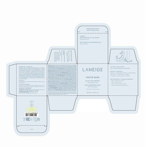 LANEIGE Water Bank Blue Hyaluronic Gel Moisturizer Refill: Lightweight Hydrating Face Gel with Mint Extract, Hypoallergenic & Dermatologist-Tested