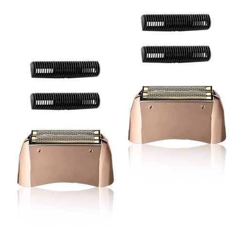 Shaver Replacement Golden Foil and Cutters Compatible with Andis 17155 Pro Lithium Titanium foil Shaver Replacement Heads(Rose Gold)