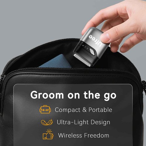 Ufree Foil Shaver for Men, Electric Razor with 2 Foil Heads, IPX7 Waterproof Electric Shaver, Wet Dry Cordless Razor, Chargeable Portable Shavers for Men, Silver