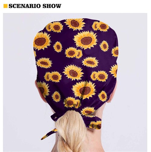 JoyLamoria Brown Mushroom Turban Hat Casual Satin Sleep Hat Bonnet Hair Protector